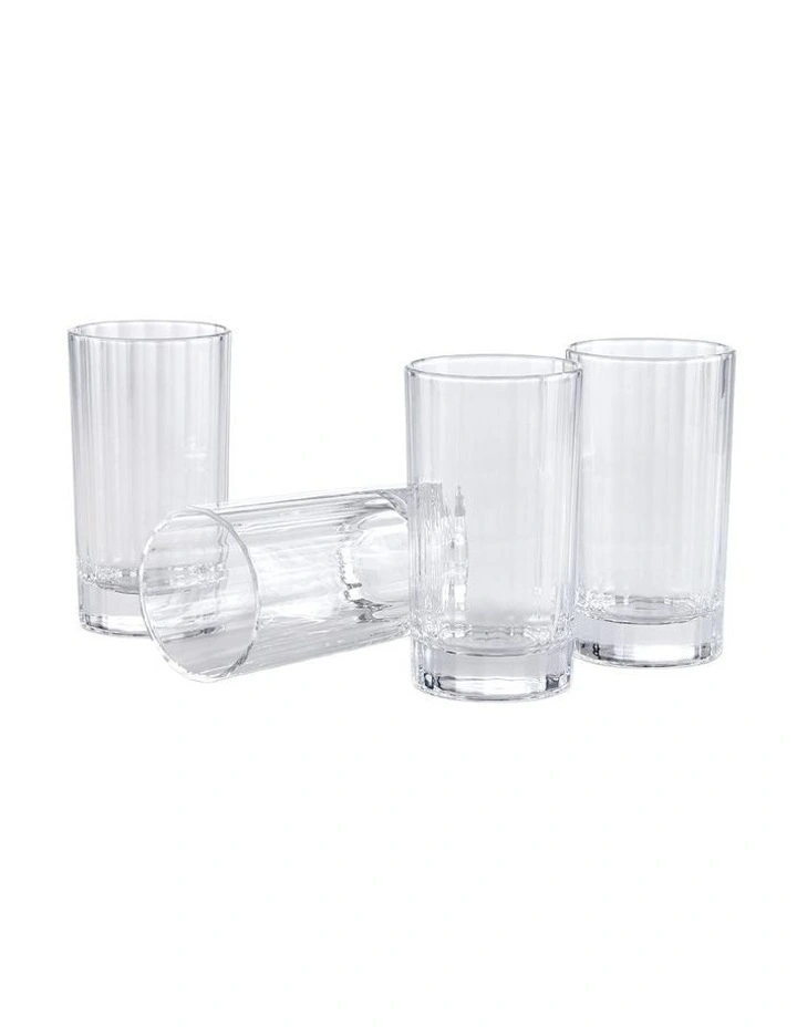Richie Highball Glass Set 4 Piece 380ml in Clear image 1