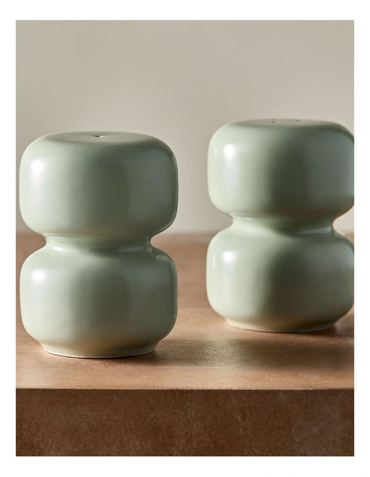 Riley Shaker 8cm Set Of2 in Faded Gum image 2