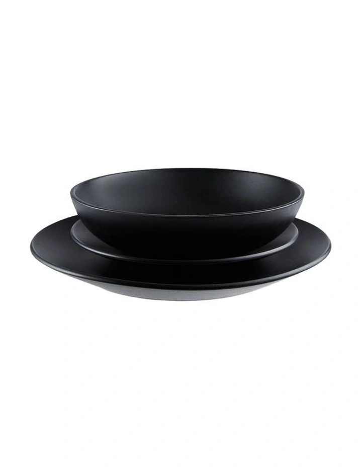 Riley Dinner Set 12 Pieces in Black image 2