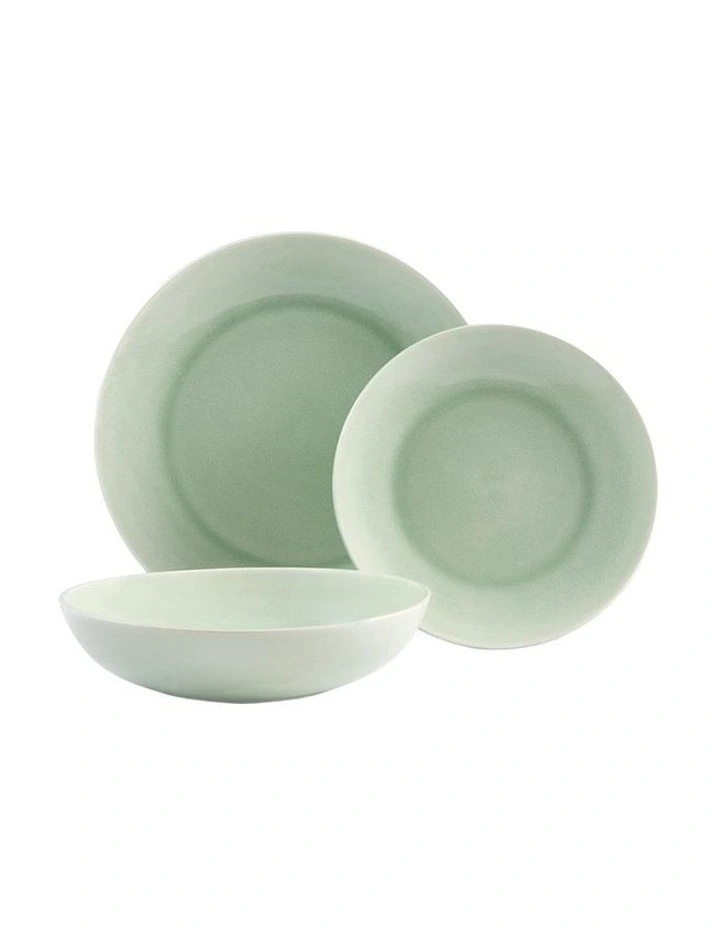 Riley Dinner Set 12 Pieces in Faded Gum image 1