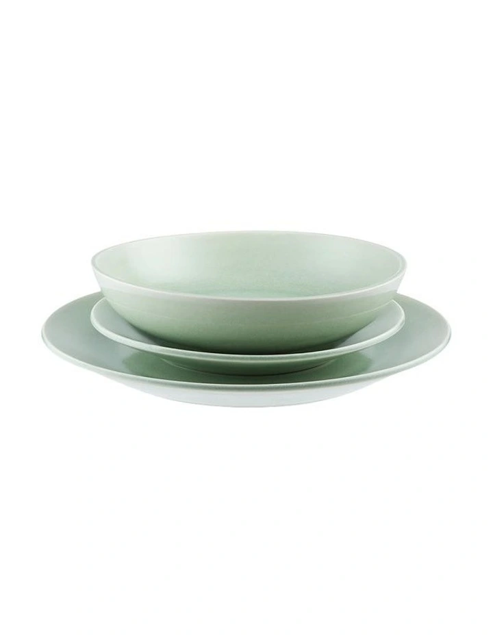 Riley Dinner Set 12 Pieces in Faded Gum image 2