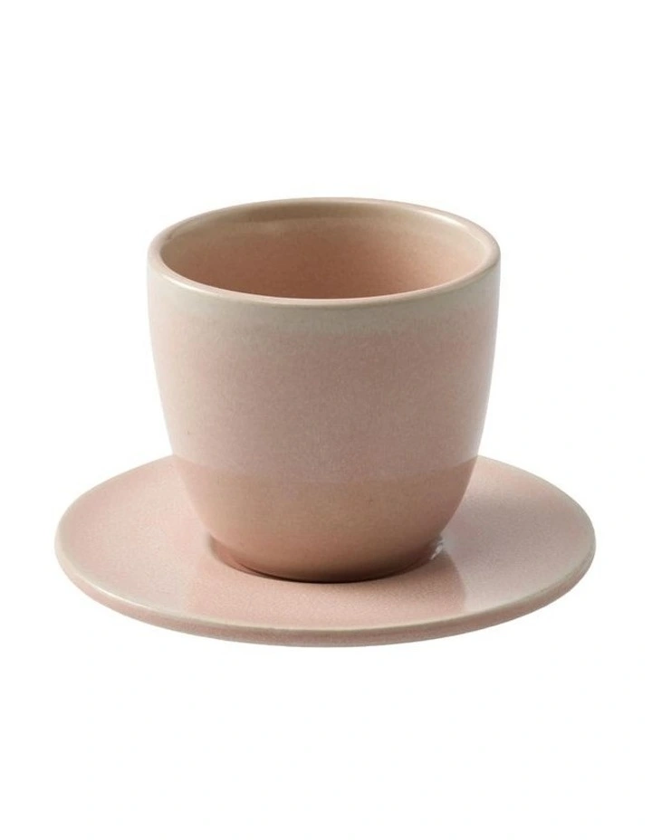 Riley Espresso Cup & Saucer Set 160ml 2 Pieces in Rose Dust image 1