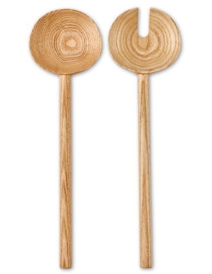 Riley Salad Server Set 2 Pieces in Ash Wood image 2