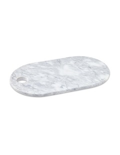 Riley Oval Marble Platter 22 x 38cm in White