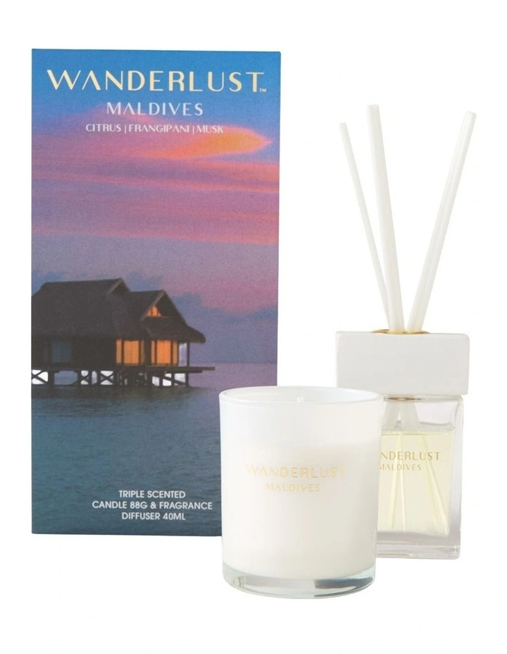 Wanderlust Diffuser & Candle Gift Pack Maldives image 1