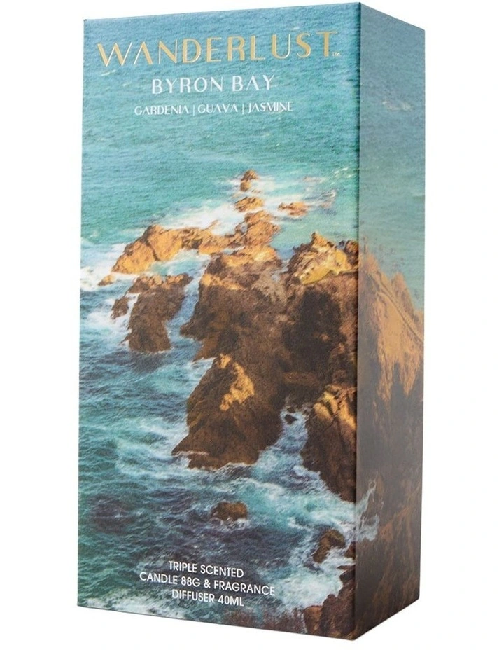 Byron Bay Wanderlust Diffuser And Candle Gift Pack 88g image 2