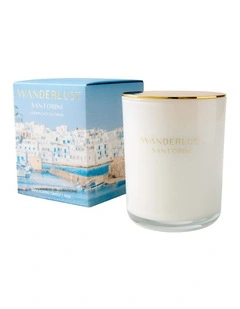 Wanderlust Candle With Lid Santorini 425g 10x12cm