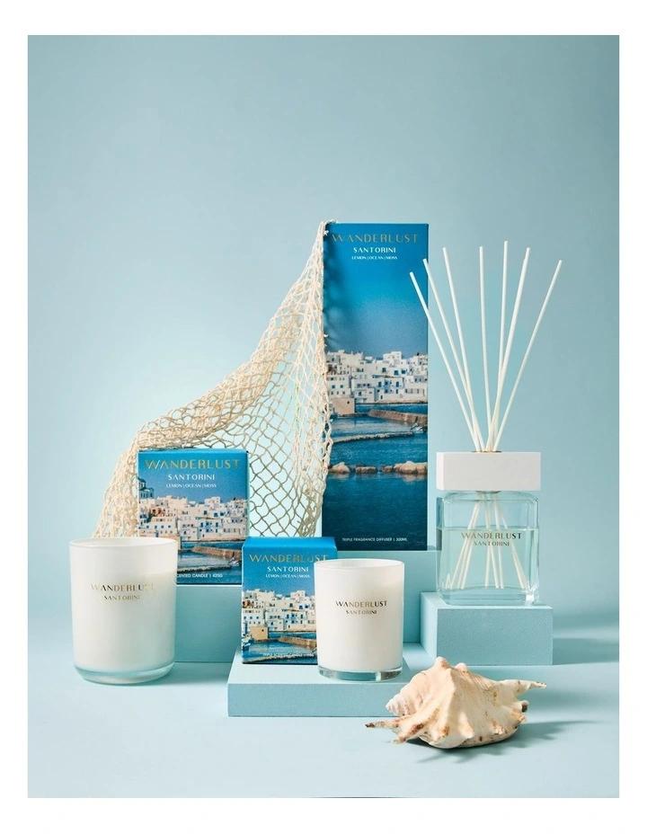 Wanderlust Candle With Lid Santorini 425g 10x12cm image 4