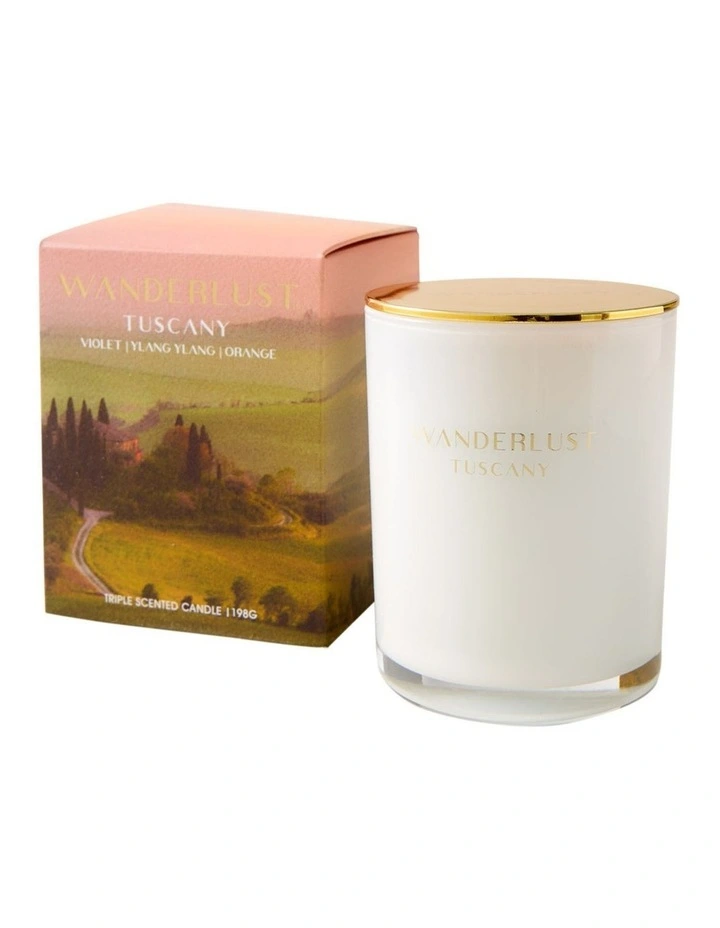 Wanderlust Tuscany Candle With Lid 198g image 1