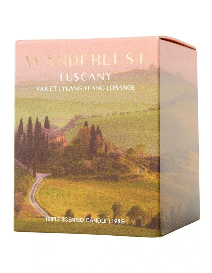 Wanderlust Tuscany Candle With Lid 198g image 2