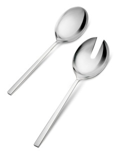 Kai 2 Piece Salad Server Set in Silver Polish