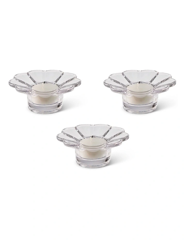 salt&pepper Leif 3 Piece Candle Set in Clear image 2