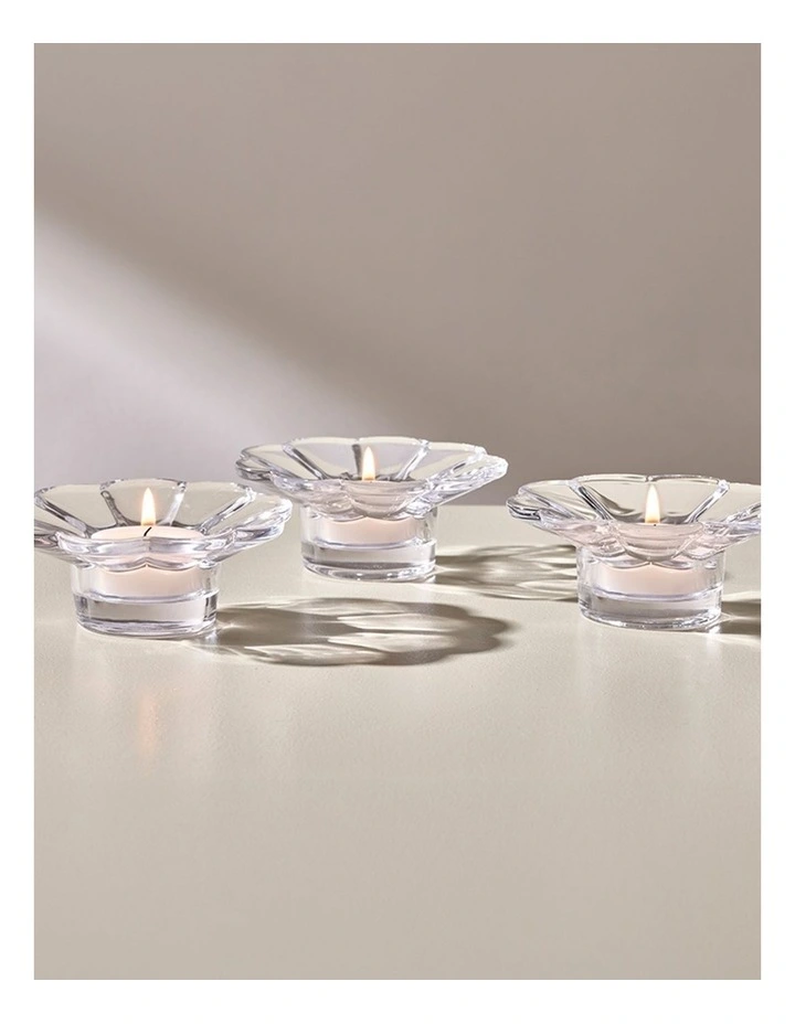 salt&pepper Leif 3 Piece Candle Set in Clear image 5