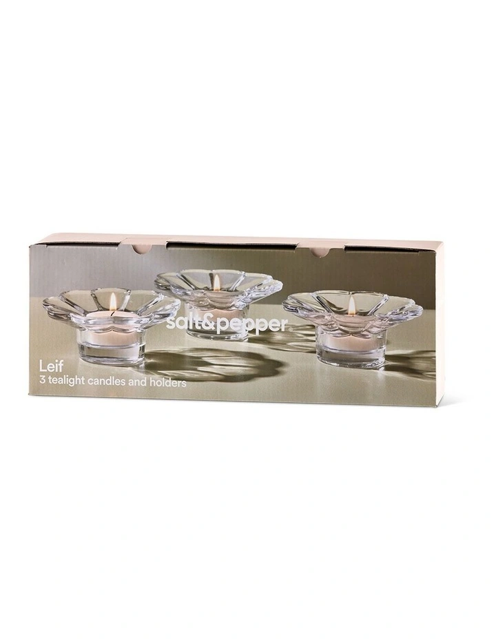 salt&pepper Leif 3 Piece Candle Set in Clear image 7