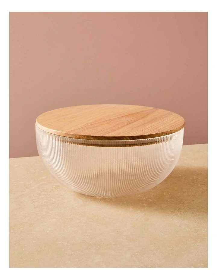 salt&pepper Quinn Salad Bowl With Lid 24cm in Clear image 6