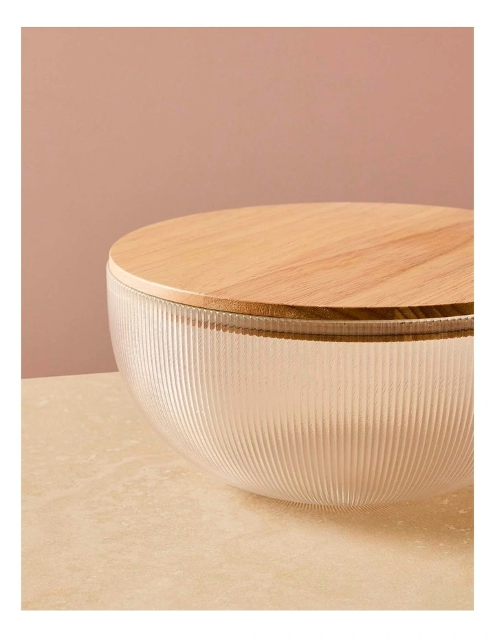 salt&pepper Quinn Salad Bowl With Lid 24cm in Clear image 7