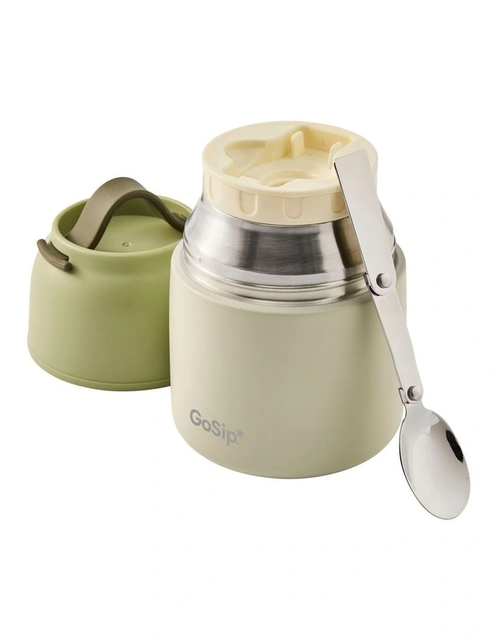 salt&pepper Gosip SS Food Jar 500mL in Sage image 3