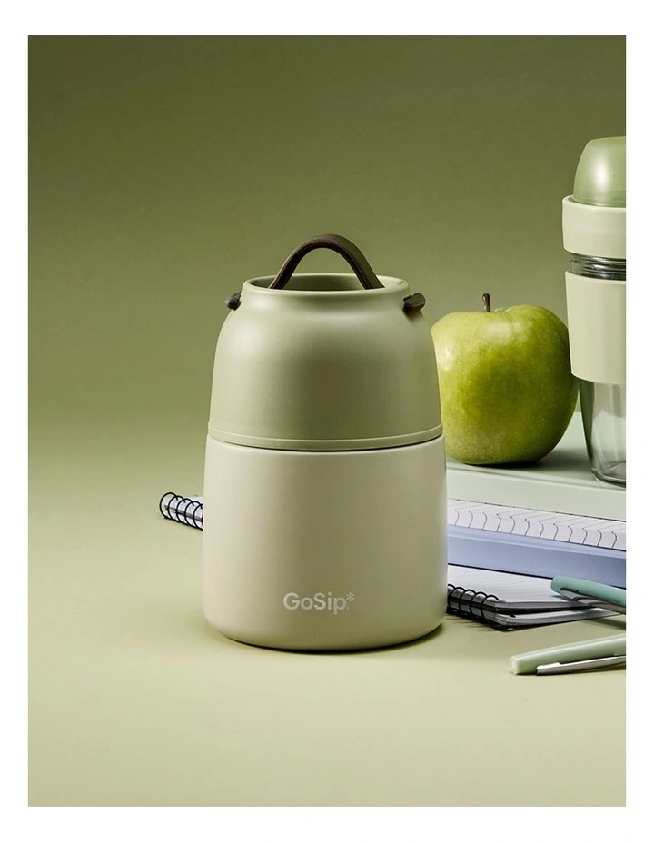 salt&pepper Gosip SS Food Jar 500mL in Sage image 7