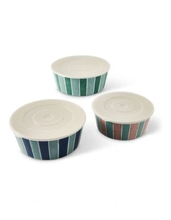 Sienna Storage Bowls with Lid - Set of 3 in Multi