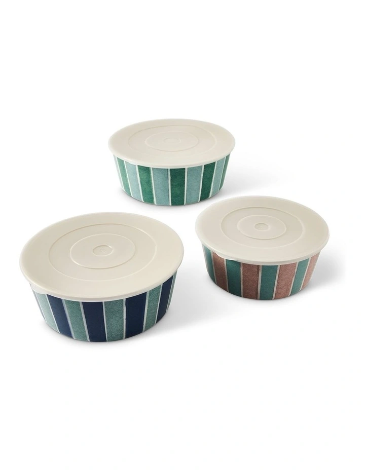 Sienna Storage Bowls with Lid - Set of 3 in Multi image 1