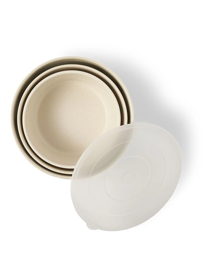 Sienna Storage Bowls with Lid - Set of 3 in Multi image 3