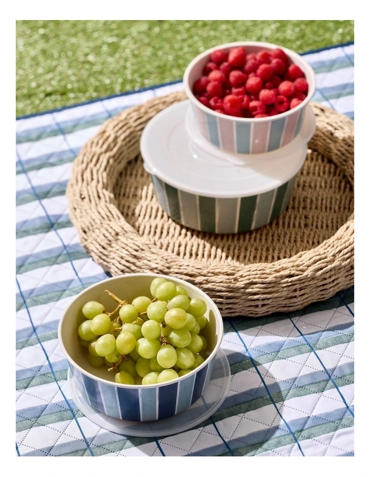 Sienna Storage Bowls with Lid - Set of 3 in Multi image 5