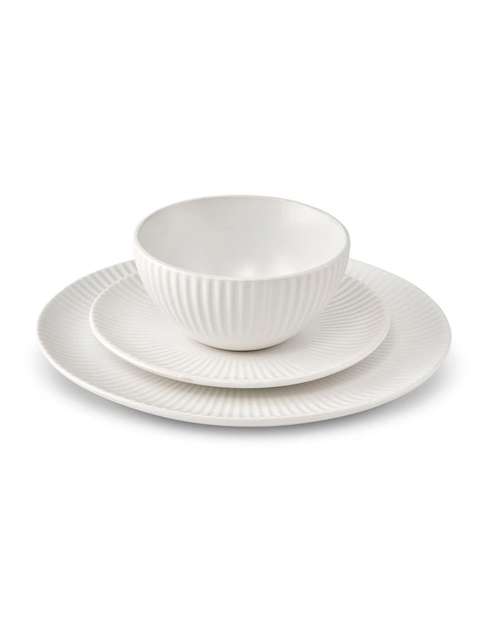salt&pepper Milo Dinner Set 12 Piece in White image 3