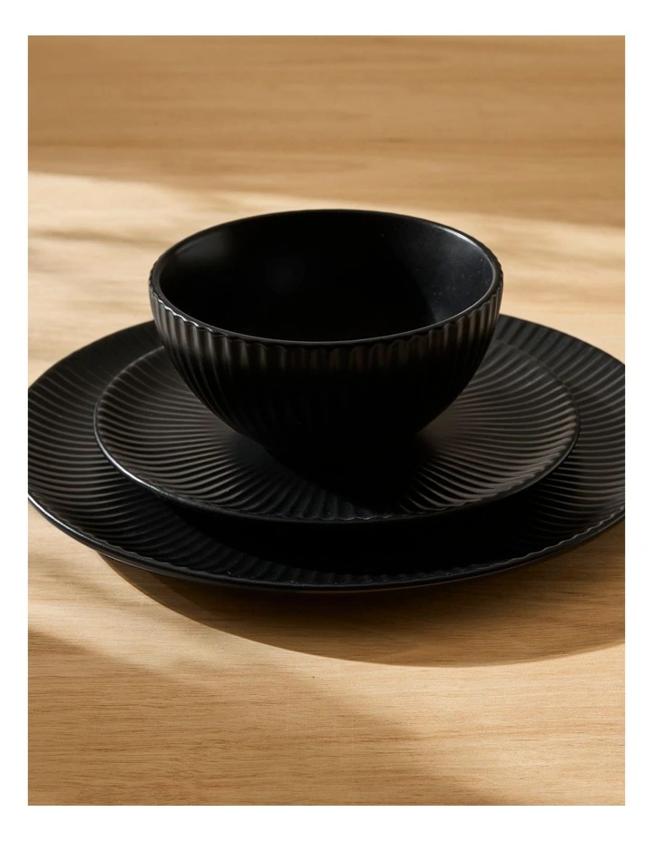 salt&pepper Milo Dinner Set 12 Piece in Black image 7