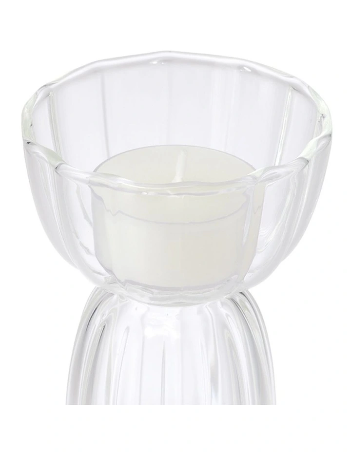 salt&pepper Aurora Tealight Holder Set of 2 in Clear image 3