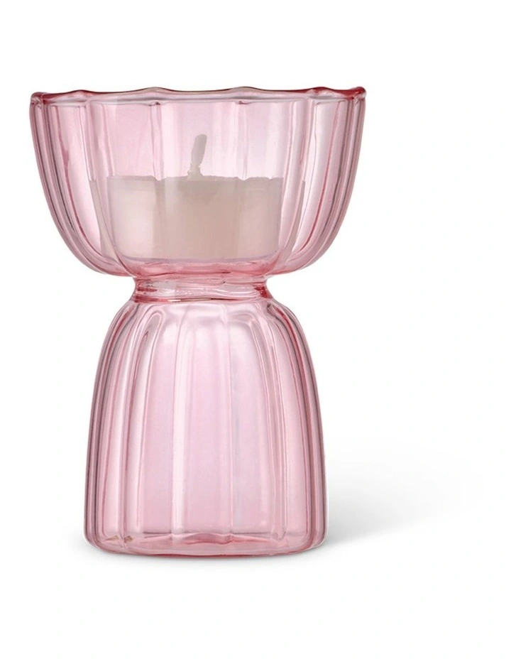 salt&pepper Aurora Tealight Holder Set of 2 in Powder image 2