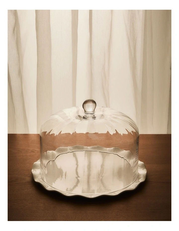 salt&pepper Aurora Cake Dome 28cm in Clear image 7