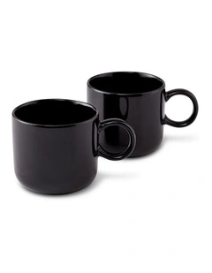 salt&pepper Finn Mug 370mL Set of 2 in Dark Chocolate