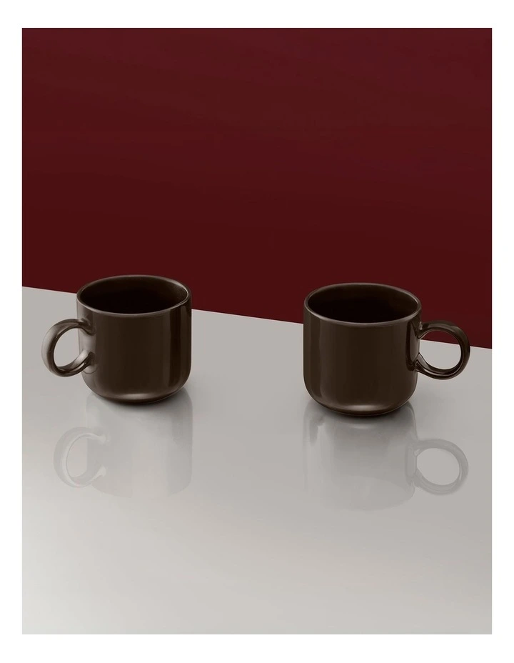 salt&pepper Finn Mug 370mL Set of 2 in Dark Chocolate image 7
