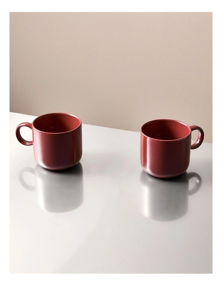 salt&pepper Finn Mug 370mL Set of 2 in Crimson image 5