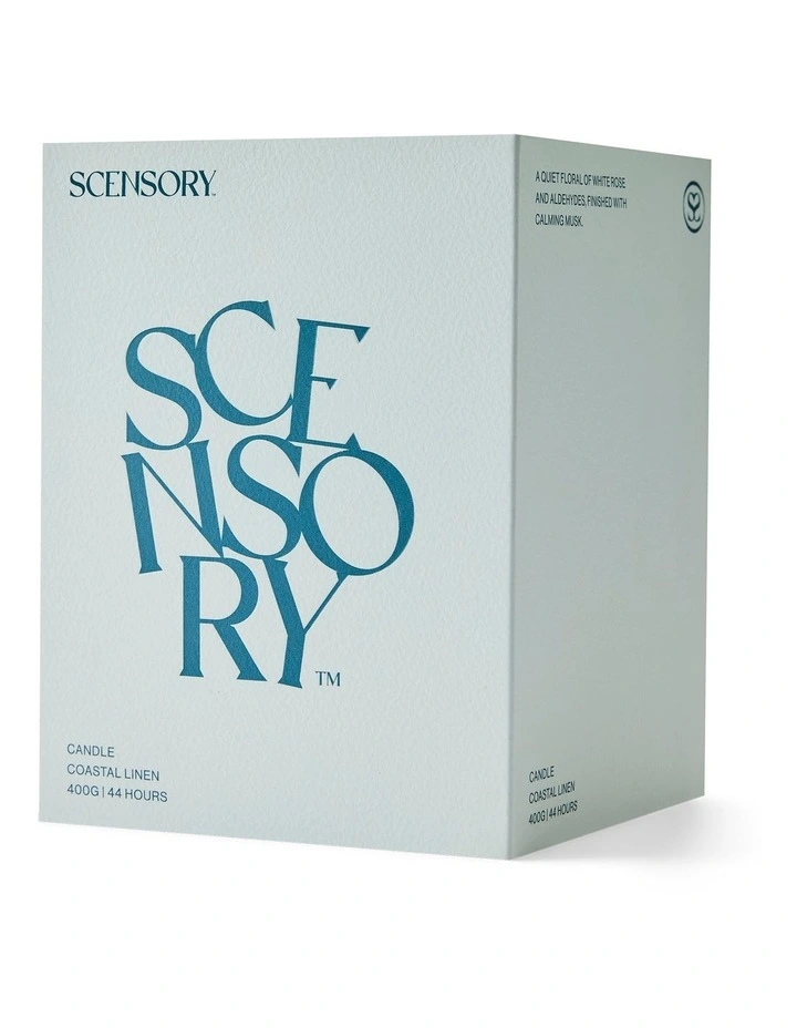 salt&pepper Sensory Candle 400g in Coastal Linen image 3