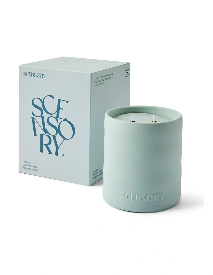salt&pepper Sensory Candle 400g in Coastal Linen image 4
