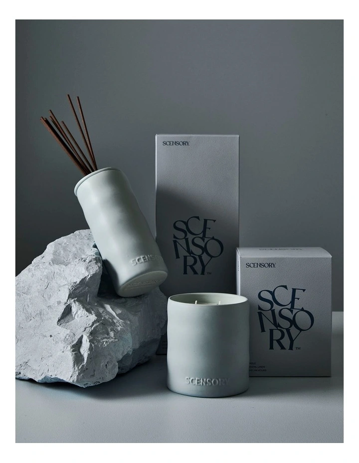 salt&pepper Sensory Candle 400g in Coastal Linen image 5