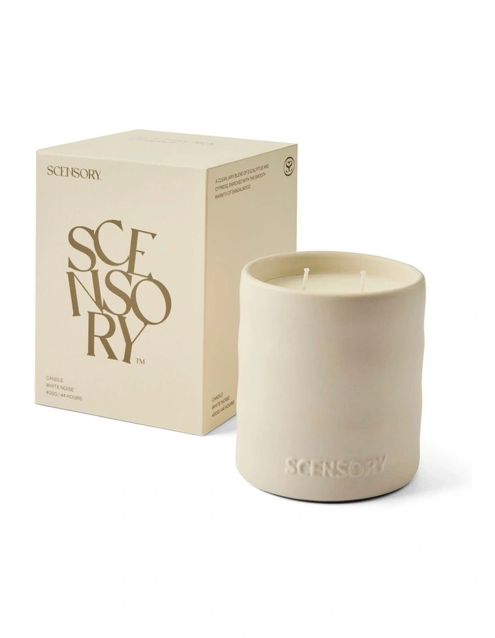 salt&pepper Sensory Candle 400g in White Noise image 4