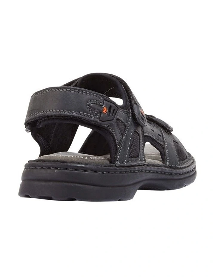 Simmer Leather Sandal in Black image 2