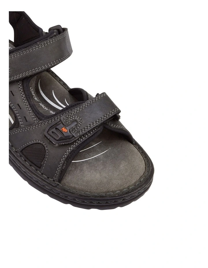 Simmer Leather Sandal in Black image 4