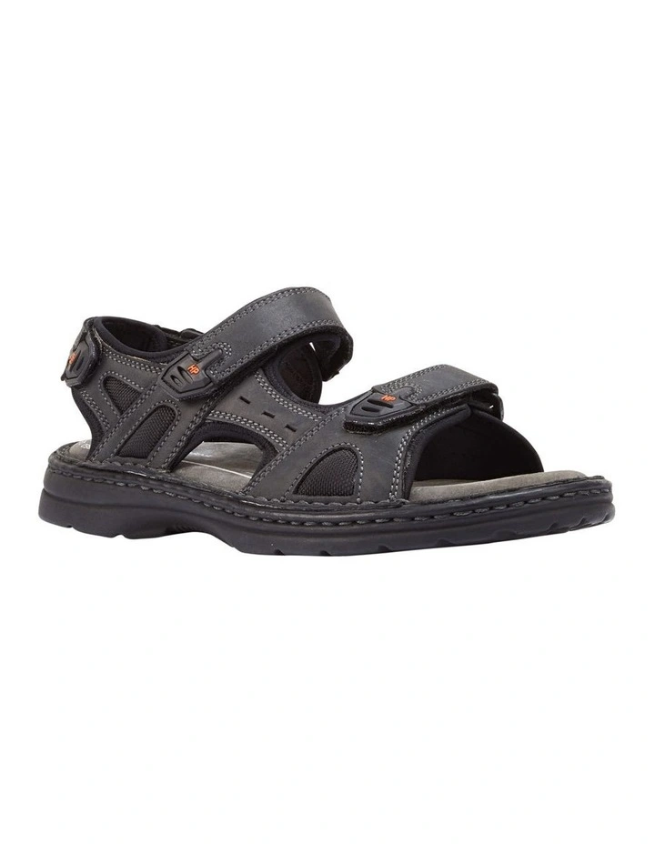 Simmer Leather Sandal in Black image 5