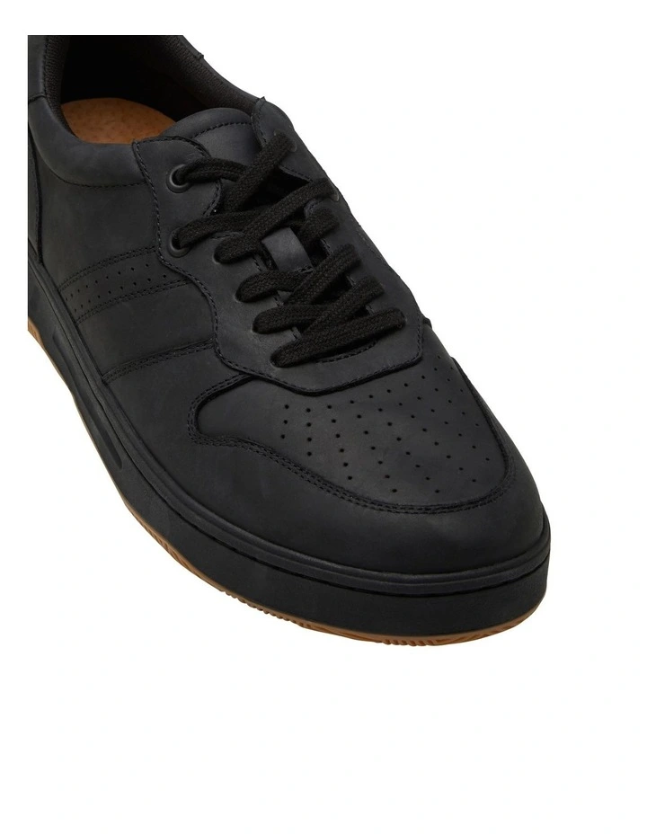 Swing Leather Sneaker in Black Wild image 2