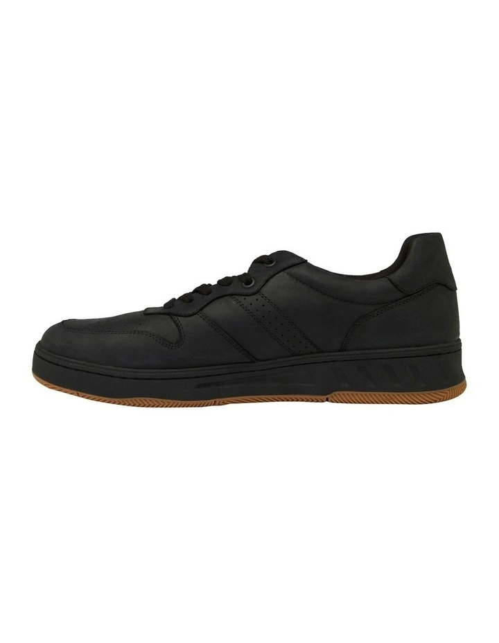 Swing Leather Sneaker in Black Wild image 3