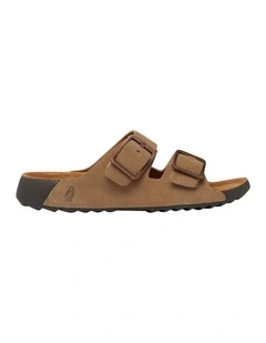Hoges Slide in Taupe Suede