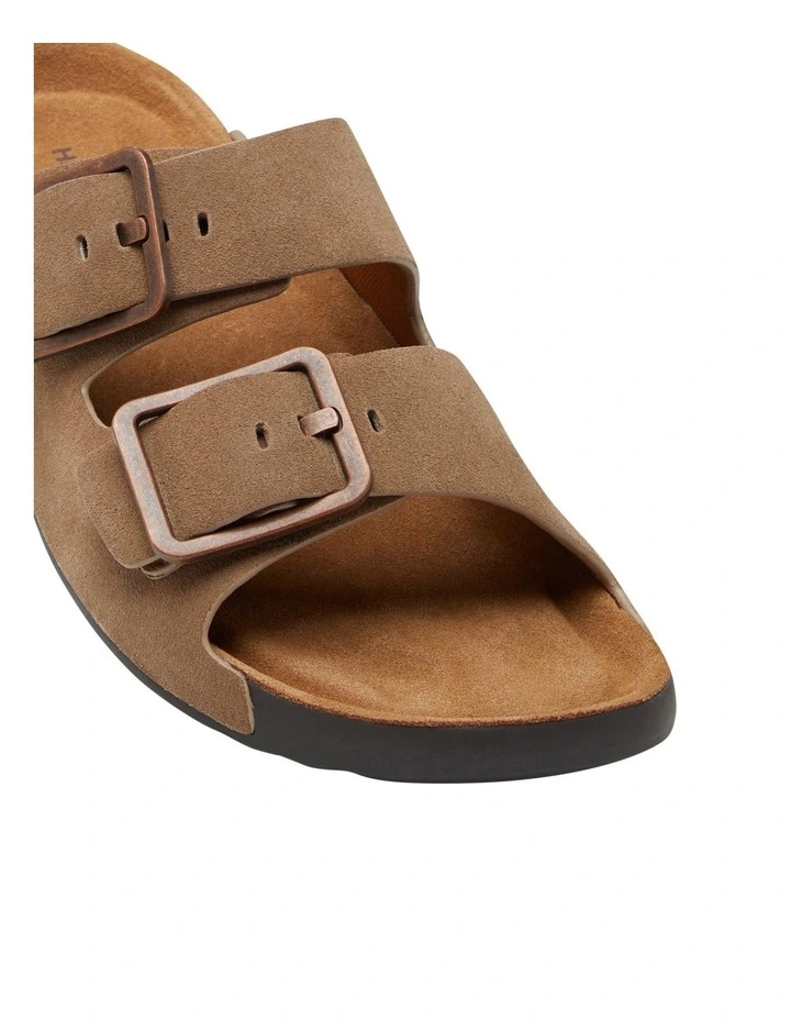 Hoges Slide in Taupe Suede image 2