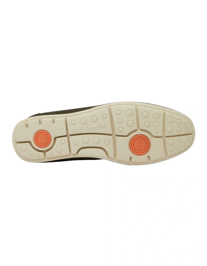 Flood Boat Leather Shoes in Olive Wild image 6