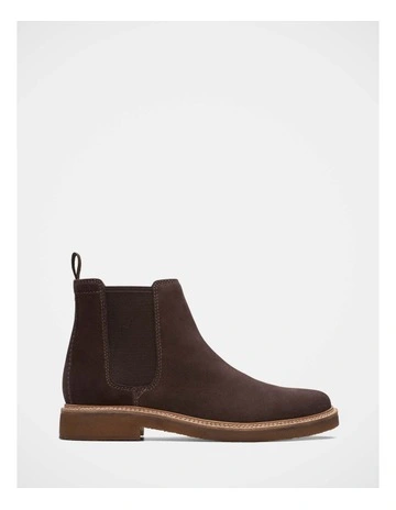 Clarkdale Easy Suede Boots in Dark Brown