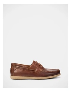 Launch Boat Shoe in Tan