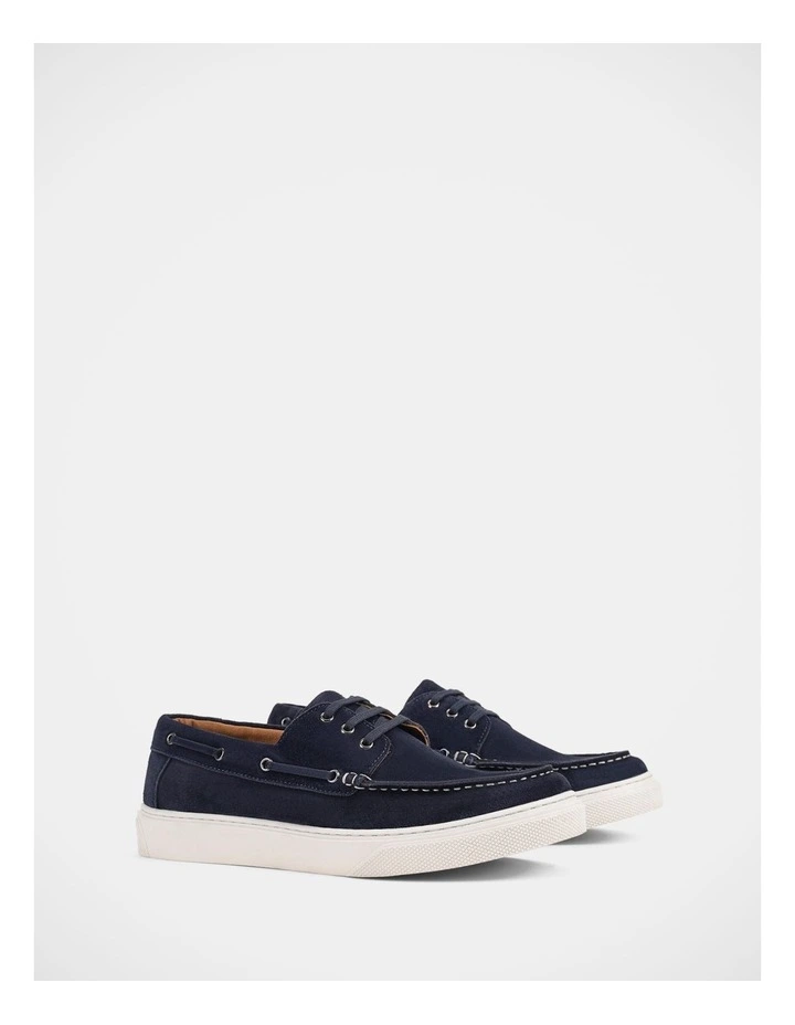 Flare Shoes in Navy Suede image 2