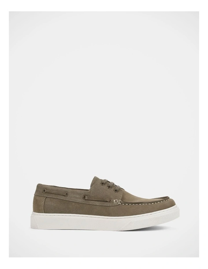 Flare Shoes in Taupe Suede image 1